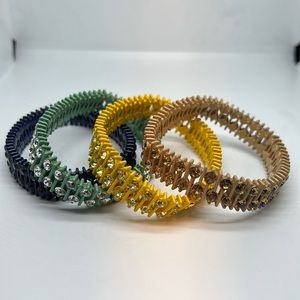 JCrew stretchy shiny bracelets